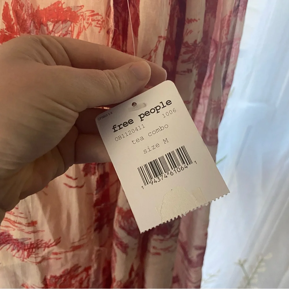 Free People | Red Pattern Dress - Picture 5 of 7